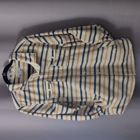 Super Soft Fleece Striped Button Up - Picture 2 of 6